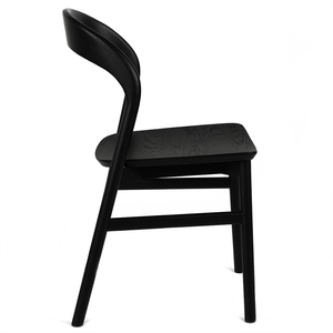 Roland Wooden Dining Chair in Black