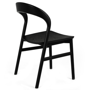 Roland Wooden Dining Chair in Black