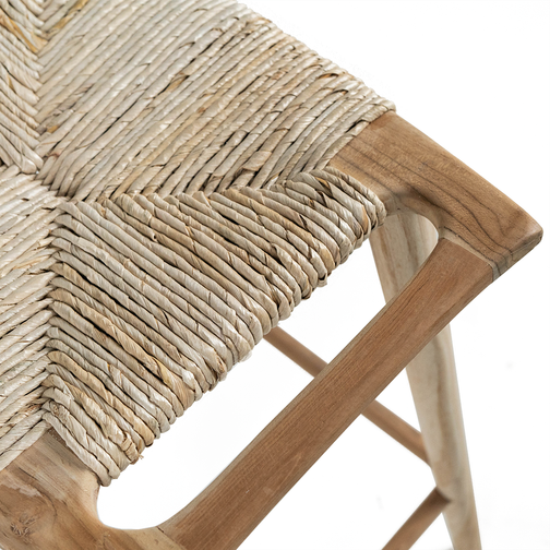 Romey Rope Bar Stool in Teak/Natural