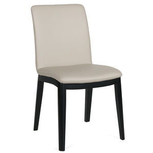 Selena Leather Dining Chair in Black/Wheat