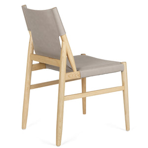Sutton Leatherette Dining Chair in Light Grey