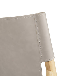 Sutton Leatherette Dining Chair in Light Grey