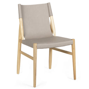 Sutton Leatherette Dining Chair in Light Grey