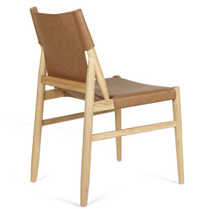 Sutton Leatherette Dining Chair in Tan