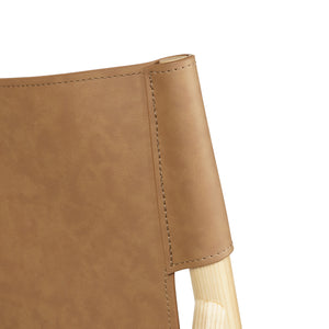 Sutton Leatherette Dining Chair in Tan