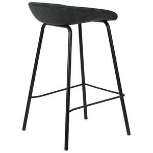 Zac Fabric Kitchen Bar Stool in Charcoal