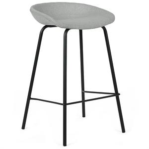 Zac Fabric Kitchen Bar Stool in Light Grey