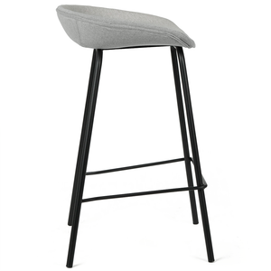 Zac Fabric Kitchen Bar Stool in Light Grey