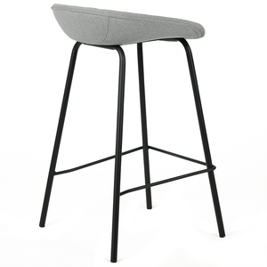 Zac Fabric Kitchen Bar Stool in Light Grey