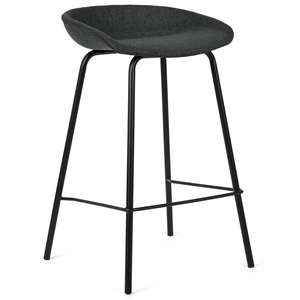 Zac Fabric Kitchen Bar Stool in Charcoal