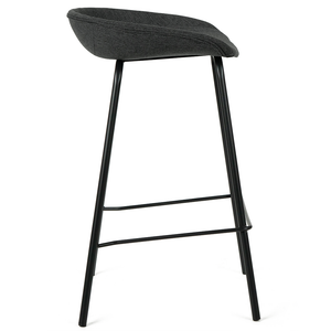 Zac Fabric Kitchen Bar Stool in Charcoal