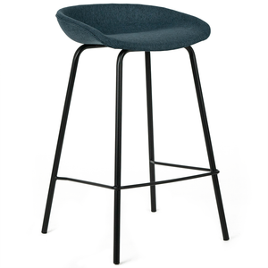 Zac Fabric Kitchen Bar Stool in Navy