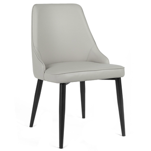 Zayne Leatherette Dining Chair in Greige