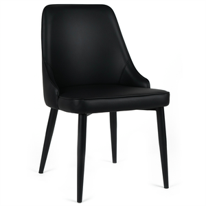 Zayne Leatherette Dining Chair in Black