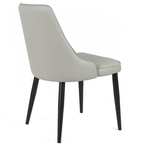 Zayne Leatherette Dining Chair in Greige