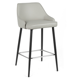 Zayne Leatherette Kitchen Bar Stool in Greige