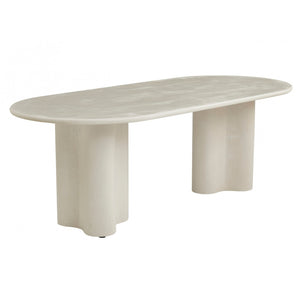 Camilla 220cm Dining Table in Pebble White