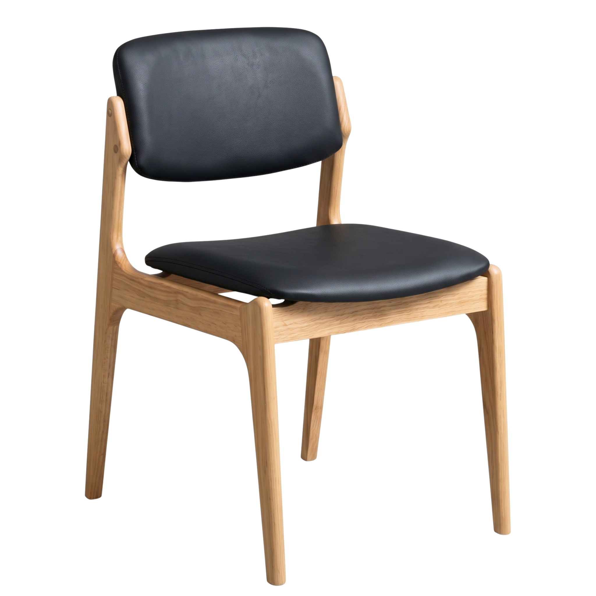 Larsen Leather Dining Chair in Natural/Black