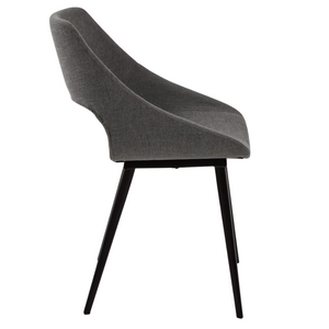 Brice Fabric Dining Chair in Dark Grey