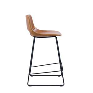 Kye 65cm Leatherette Kitchen Bar Stool in Rust