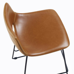 Kye 75cm Leatherette Bar Stool in Rust