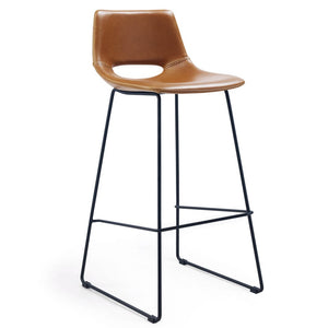 Kye 75cm Leatherette Bar Stool in Rust