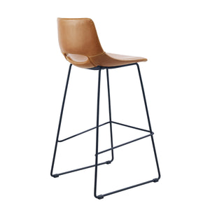 Kye 75cm Leatherette Bar Stool in Rust