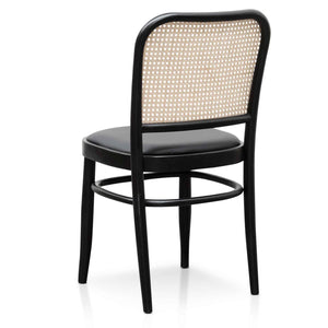 Lohan Rattan Dining Chair in Black