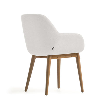 Markus Chenille Fabric Dining Chair in Dark Ash/Beige