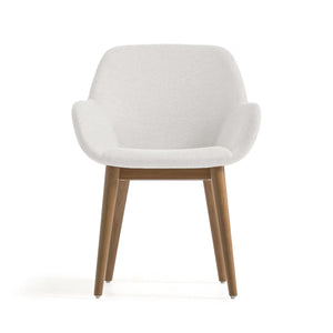 Markus Chenille Fabric Dining Chair in Dark Ash/Beige