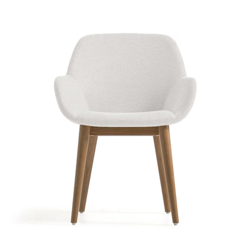 Markus Chenille Fabric Dining Chair in Dark Ash/Beige
