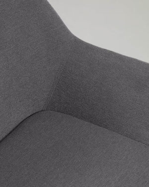 Markus Chenille Fabric Dining Chair in Dark Ash/Dark Grey