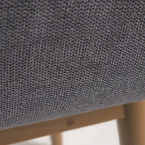 Markus Chenille Fabric Dining Chair in Dark Ash/Dark Grey