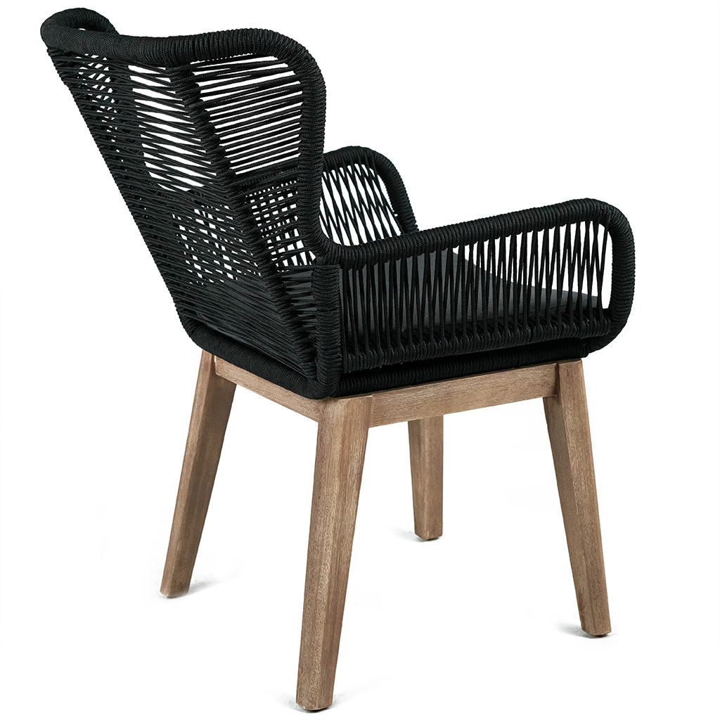 Krew Rope Dining Chair in Black Marc Main1