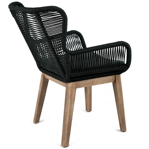 Krew Rope Dining Chair in Black