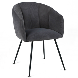 Paloma Velvet Dining Chair in Grey