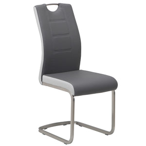 Cooper Leatherette Dining Chair in Grey