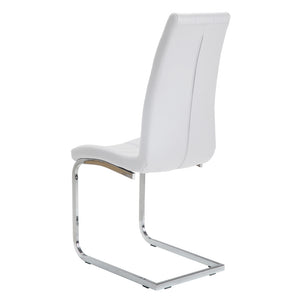 Kade Leatherette Dining Chair in White