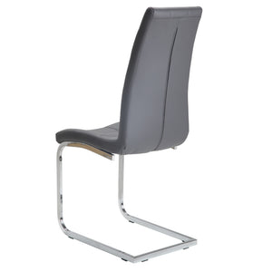 Kade Leatherette Dining Chair in Grey