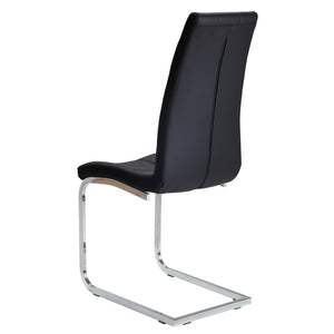 Kade Leatherette Dining Chair in Black
