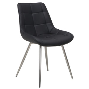 Jaxton Leatherette Dining Chair in Black
