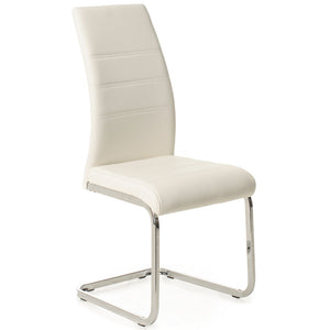 Boone Leatherette Dining Chair in White