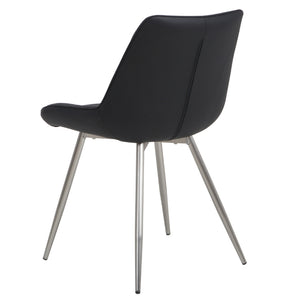 Jaxton Leatherette Dining Chair in Black