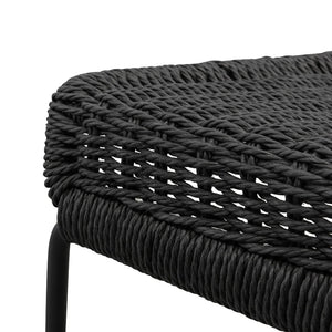 Meredith Rope Kitchen Bar Stool in Black
