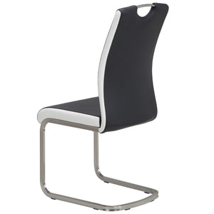 Cooper Leatherette Dining Chair in Black/White