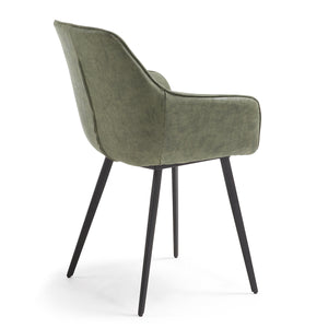 Colton Leatherette Dining Chair in Green