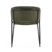 Leah Corduroy Dining Chair in Green