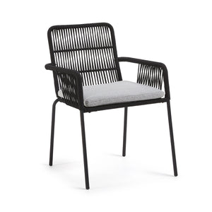 Nikita Rope Dining Chair in Black