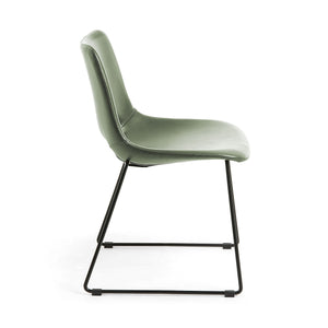Kye Leatherette Dining Chair in Green