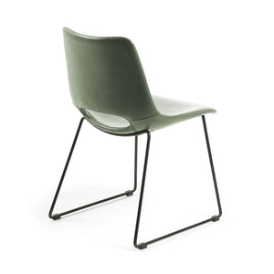Kye Leatherette Dining Chair in Green